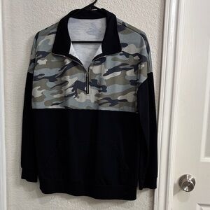 Amazon Camouflage and Black Sweatshirt